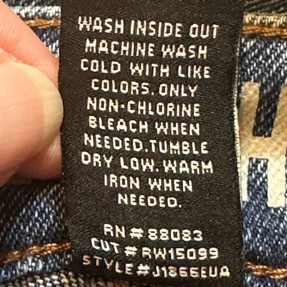 ReWash  Hi-rise straight leg raw hem jeans. Size 27”. - Picture 9 of 10